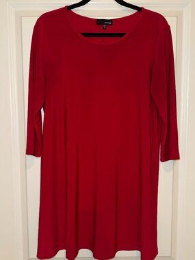 Sun Kim Oversized Red Tunic Top Women's Medium